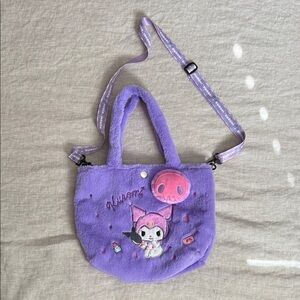 Kuromi Purple Plush Kids Bag